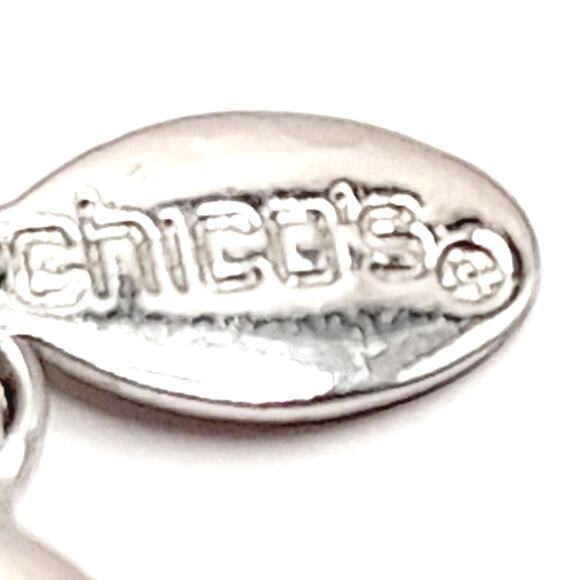 Chico’s Silver Tone Looped Circle Necklace or Belt 38” Adjustable Lobster Clasp - Picture 4 of 5